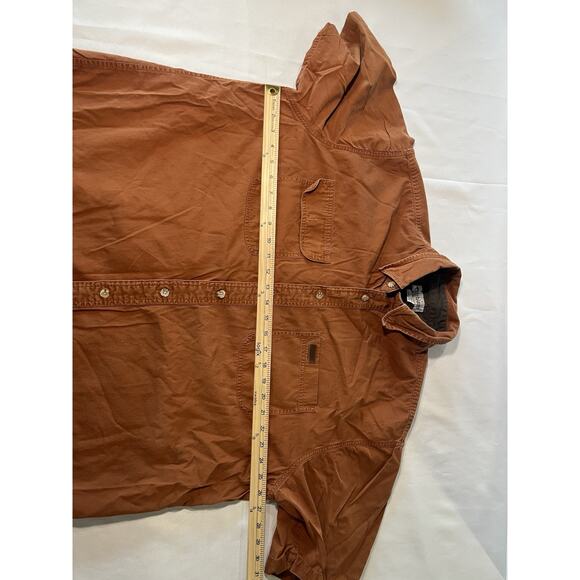 LOT(2) Carhartt S107SIE Shirts Burnt Orange/Gray Button Up Short Sleeve Mens XL - Picture 8 of 16